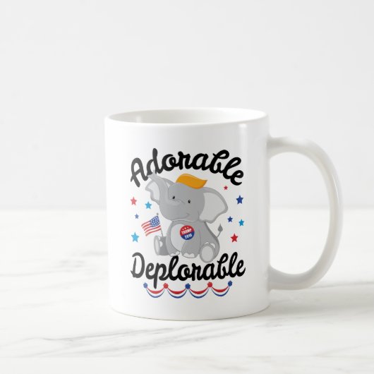 Mug Adorable Eléphant adorable Trump 2016 (Droite)