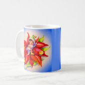 Mug adorable elfe de Noël dans un poinsettia (Devant gauche)