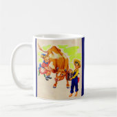 Mug adorable enfant avec adorable vache (Gauche)