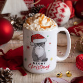 Mug Adorable et mignon Père Noël Kitten Meowy Noël