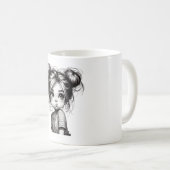 Mug Adorable Fille de Noël avec chatte - Idée cadeau m (Devant droit)