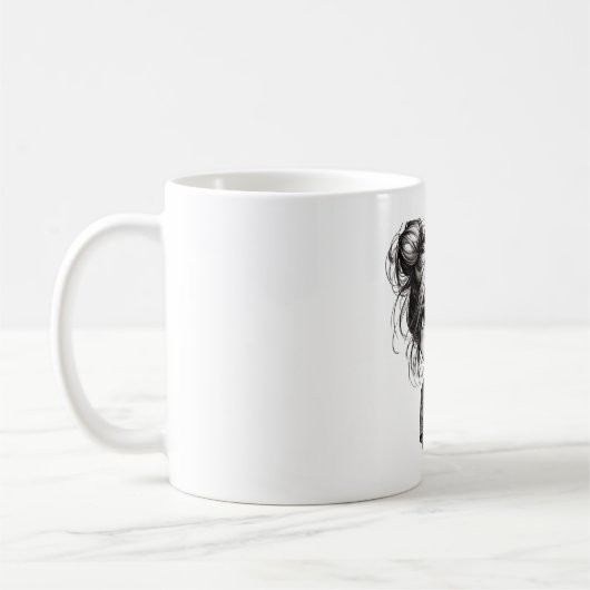 Mug Adorable Fille de Noël avec chatte - Idée cadeau m (Gauche)