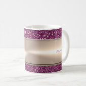 Mug Adorable Flamant rose Rose Cute Sur Glitterie (Devant droit)