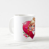 Mug Adorable Flying Cupid with Heart & Arrow  (Devant gauche)