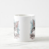 Mug Adorable Grey Tabby Kitten Cartoon (Centre)