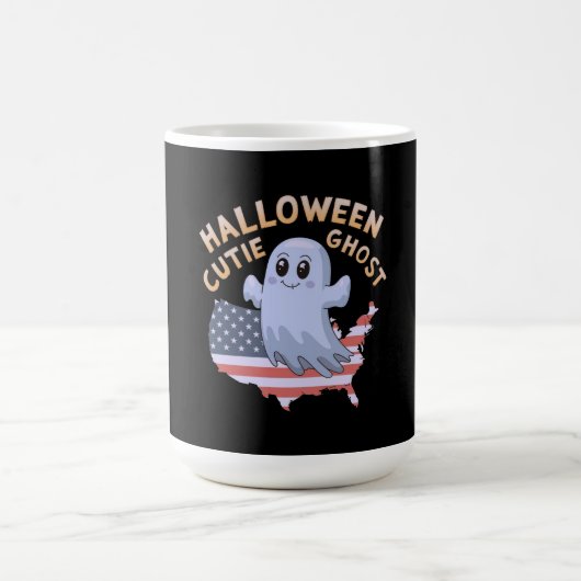 Mug Adorable Halloween mignon Fantôme Éffrayant, Drôle (Centre)
