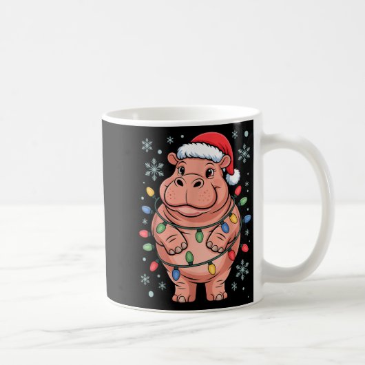 Mug Adorable Hip Wrapped Christmas Light Santa Hat Win (Droite)