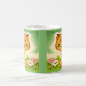 Mug adorable imprimé de chaton aux yeux verts (Centre)
