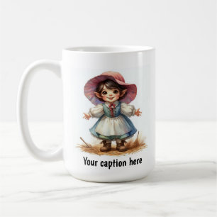 Mug Adorable jeune Munchkin en vêtements Vintages