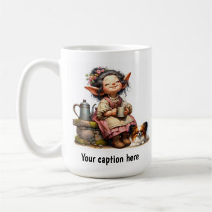 Mug Adorable jeune Munchkin en vêtements Vintages