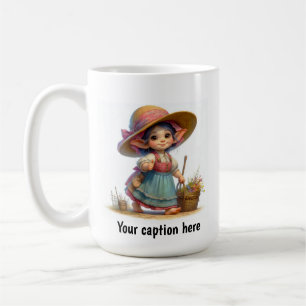 Mug Adorable jeune Munchkin en vêtements Vintages