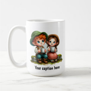 Mug Adorable jeune Munchkins en vêtements Vintages