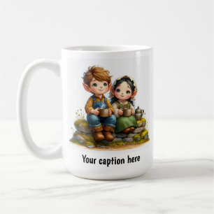 Mug Adorable jeune Munchkins en vêtements Vintages