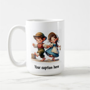 Mug Adorable jeune Munchkins en vêtements Vintages