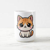 Mug Adorable Kawaii Ginger Cat Illustration (Centre)
