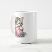 Mug Adorable Kitten avec Boule de Fer Cute Chat (Devant gauche)