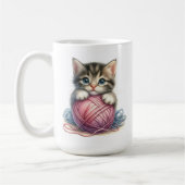 Mug Adorable Kitten avec Boule de Fer Cute Chat (Gauche)