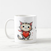Mug Adorable Kitty Cat Will You Be My Valentine? (Gauche)