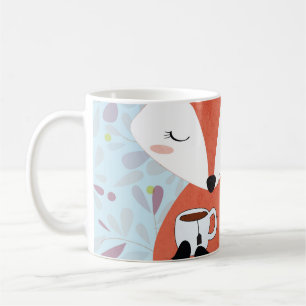 Mug Adorable Lady Fox Leaf Arrière - plan