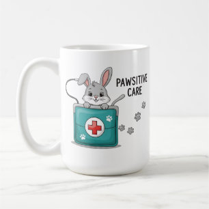Mug Adorable Lapin Assistant Vétérinaire Soins Positif