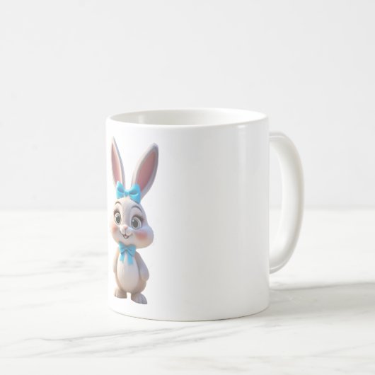 Mug Adorable Lapin de Pâques - Kawaii Joyeux Vacances (Devant droit)
