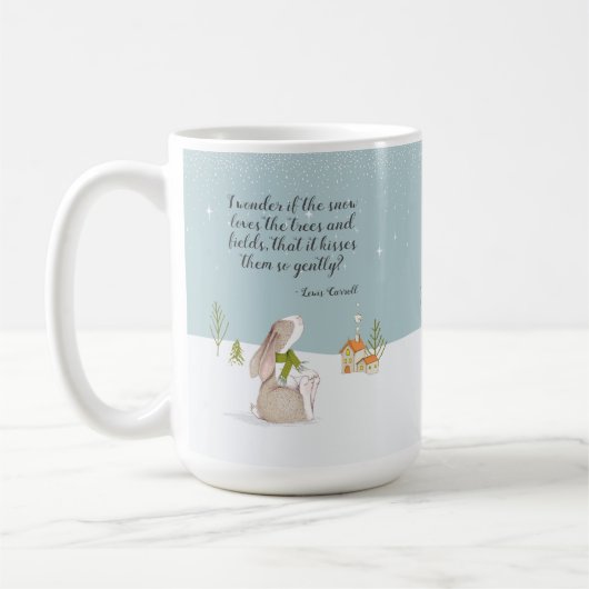 Mug Adorable Lapin Hiver (Gauche)
