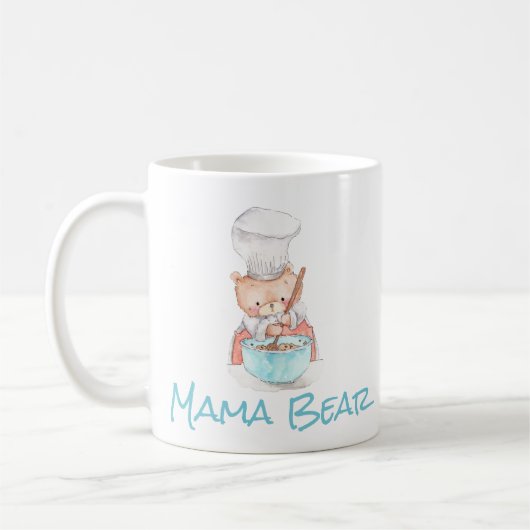 Mug Adorable Mama Bear Cuisine Aquarelle (Gauche)