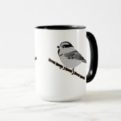 Mug Adorable Mountain Chickadee Bird Illustrated (Devant droit)
