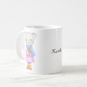 Mug Adorable Mouse Girl in Winter Clothing Christmas (Devant gauche)