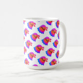 Mug Adorable Neon Kawaii Ghost avec Gradient et (Devant droit)