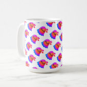 Mug Adorable Neon Kawaii Ghost avec Gradient et (Devant gauche)