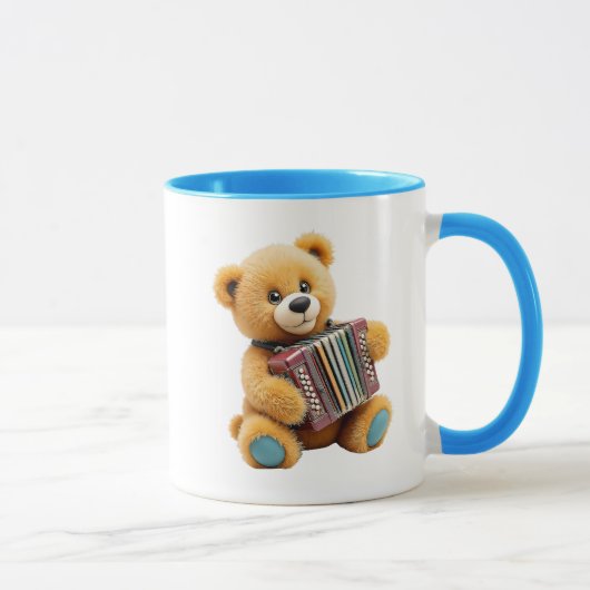Mug Adorable ourson jouant de l’accordéon. (Droite)