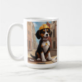 Mug Adorable ouvrier de construction Chien Cute Chiot (Gauche)