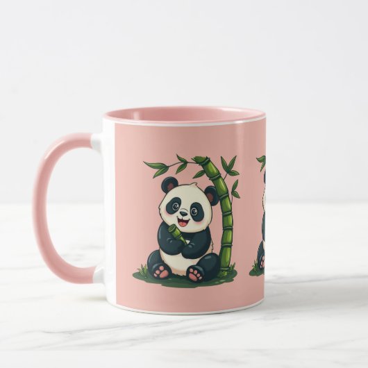 Mug Adorable Panda Accrocher Bamboo Cute Cartoon Art (Gauche)