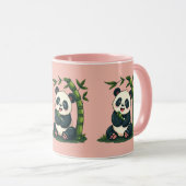 Mug Adorable Panda Accrocher Bamboo Cute Cartoon Art (Devant droit)