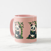 Mug Adorable Panda Accrocher Bamboo Cute Cartoon Art (Devant gauche)