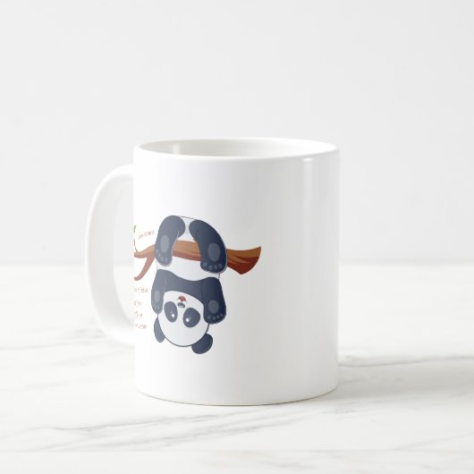 Mug adorable panda suspendue à l'envers (Devant gauche)