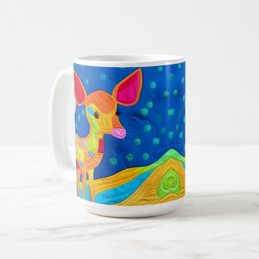 Mug Adorable Petit Cerf De Bébé - Design De Couette (Devant gauche)