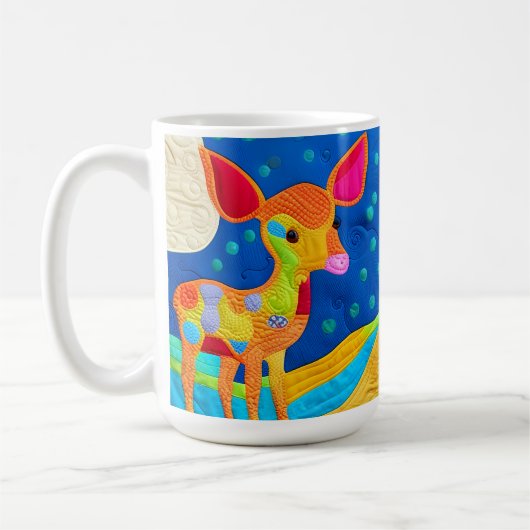 Mug Adorable Petit Cerf De Bébé - Design De Couette (Gauche)