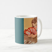 Mug adorable petite fille des années 1950 jouant aux c (Devant droit)
