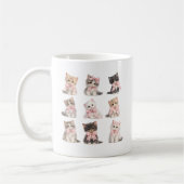 Mug Adorable Pink Bow Kittens Cute Cat Lover's Coffee  (Gauche)