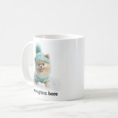 Mug Adorable Poméranie hiver Playtime (Devant gauche)