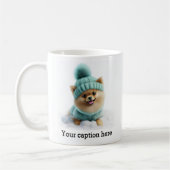 Mug Adorable Poméranie hiver Playtime (Gauche)