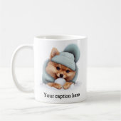 Mug Adorable Poméranie hiver Playtime (Gauche)