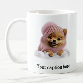 Mug Adorable Poméranie hiver Playtime