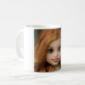 Mug Adorable poupée rouge modèle gingembre (Devant gauche)