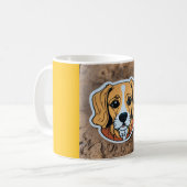 Mug "Adorable pup perché sur une coupe" (Devant gauche)