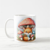 Mug Adorable Renard Bébé Sous Parapluie Champignons (Gauche)