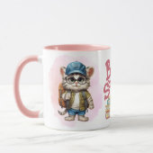 Mug Adorable Retour À L'École Chat Portant Sac À Dos (Gauche)
