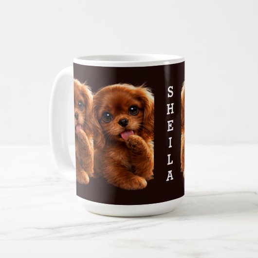 Mug Adorable Ruby Cavalier Spaniel (Devant gauche)